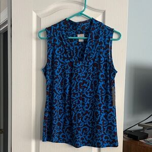 Chicos  Royal Blue and Black Sleeveless V-Neck Camisole